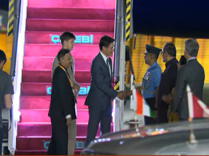 Prime Minister of Canada Justin Trudeau arrives at Delhi airport.