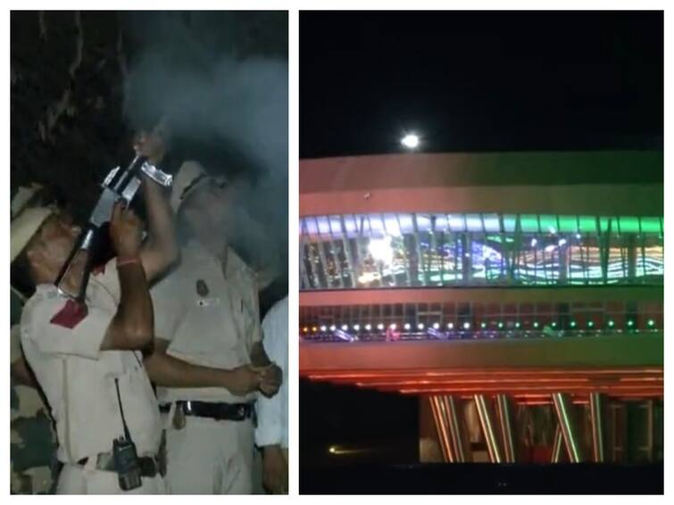 G20 Summit 2023 Delhi Police Tear Gas Drills Bharat Mandapam NDMC Tricolour Video Watch: Delhi Police Conduct ‘Tear Gas Drills’. Bharat Mandapam Illuminates In Tricolour Ahead Of G20 Summit
