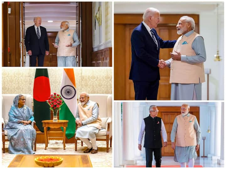 Late Friday evening, Prime Minister Narendra Modi met US President Joe Biden at his residence in Delhi for a bilateral discussion.