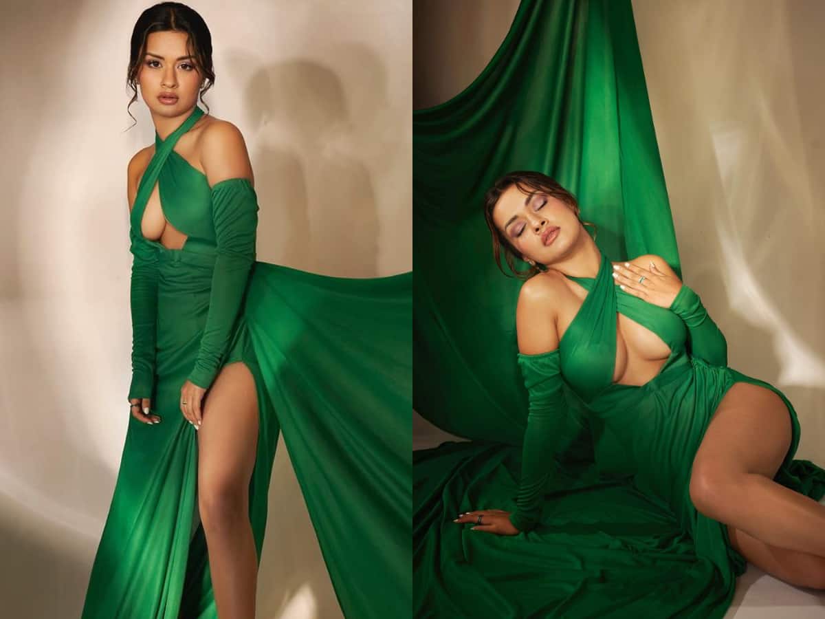 green emerald velvet dress Designer Lehenga Choli