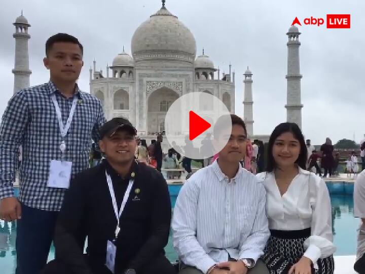 Indonesian President son Kaesang Pangarep visit Taj Mahal with wife Erina Gudono Watch: ताजमहल देखने पहुंचे इंडोनेशिया के राष्ट्रपति के बेटे केसांग पंगारेप, पत्नी के साथ खिंचाई फोटो