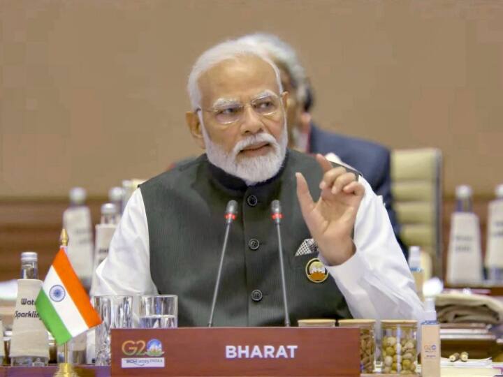 G20 Summit 2023 India While PM Modi Speech Bharat India VS Bharat Row Congress Opposition G-20 Summit 2023 India: जी-20 में पीएम मोदी के संबोधन के दौरान नेमप्लेट पर लिखा दिखा ‘भारत’