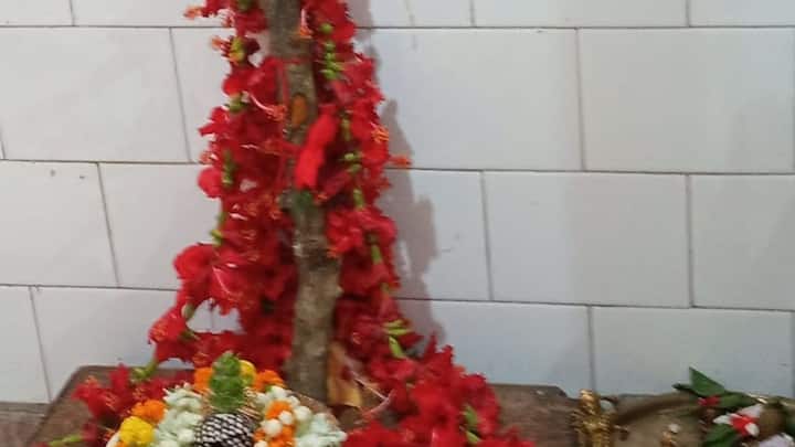 বাড়ির দালানে প্রতিমা তৈরি হয় না। কাঠামো পুজোর পর সেই ডাল যায় কুমোরটুলিতে। সেখানেই প্রতিমাশিল্পী নিমাই পাল তৈরি করেন মা দুর্গার মূর্তি।