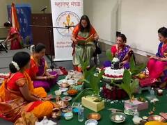 पिंगा ग पोरी पिंगा... पारंपरिक गाणी, फुगड्या खेळत  मंगळागौर अमेरिकेतील मंगळागौर उत्साहात