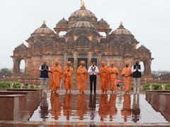 Rishi Sunak's Day Out In Delhi: UK PM Visits Akshardham Temple With Wife Akshata Murthy. In Pics