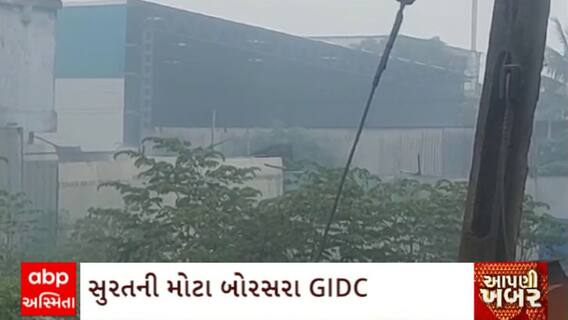 Surat News : સુરતના મોટા બોરસદ GIDCમાં એક ગોડાઉનમાંથી ધૂમાડો ફેલાતા નાસભાગ