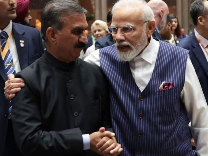 G20 Summit India PM Modi met Himachal CM Sukhu in this special way at President dinner photos viral ANN G20 Summit 2023: जी-20 समिट में आयोजित राष्ट्रपति के डिनर में CM सुक्खू से इस खास अंदाज में मिले PM मोदी, फोटो हुई वायरल
