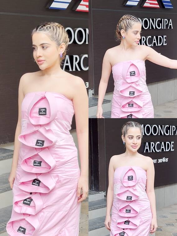 7 शर्ट काटकर उर्फी ने बनाई ऐसी ड्रेस, देखकर चकराएगा सिर