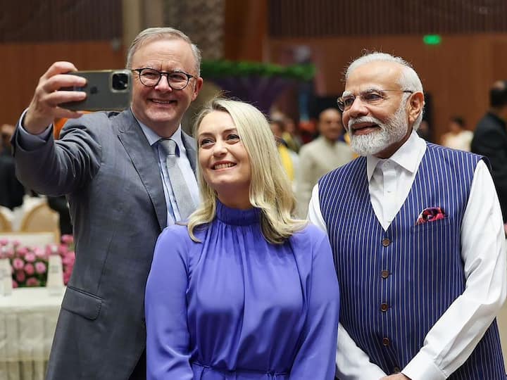 At the G20 Gala Dinner in New Delhi, Prime Minister Narendra Modi was seen with Australia's Prime Minister Anthony Albanese and his partner, Jodie Hayden.