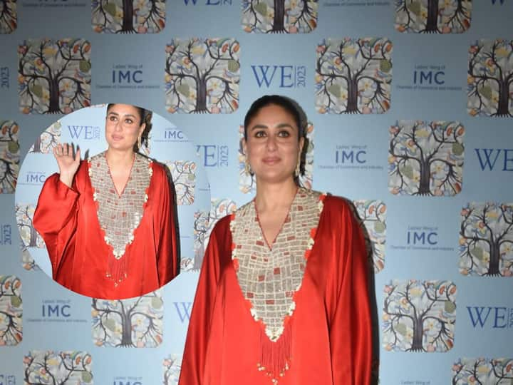 Kareena Kapoor : करीनाचे लाल रंगाच्या पेहरावातील फोटो सोशल मीडियावर व्हायरल होत आहेत.