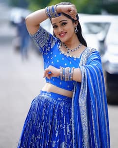 Aishwarya Pisse: బ్లూ లెహంగాలో మెరిసిపోతున్న బుల్లితెర బ్యూటీ ఐశ్వర్య