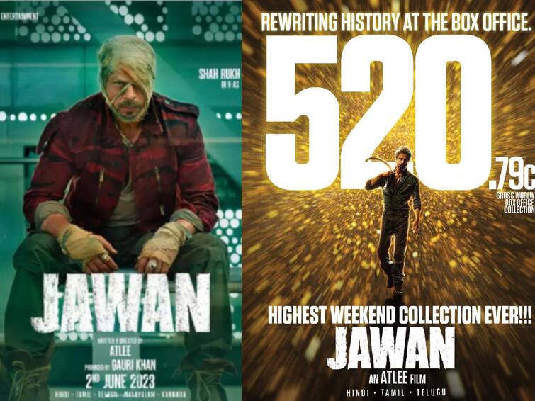 Shahrukh khan Jawan movie Box Office collection Day 4 has exceeded 500 Crore Jawan box office collection: மூன்றே நாளில் ரூ.500 கோடி வசூலித்த ஜவான்.. பாக்ஸ் ஆஃபிஸ் சாதனைகளை புரட்டிப்போடும் ஷாருக்!