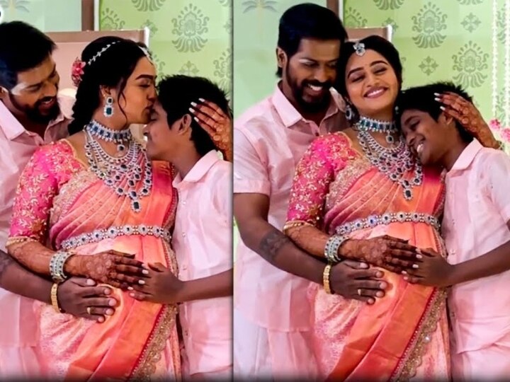 Gayathri baby shower: கோலாகலமாக நடைபெற்ற காயத்ரியின் வளைகாப்பு... வைரலாகும் புகைப்படங்கள்  