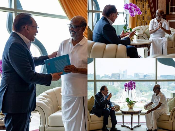 Rajinikanth Meets Malaysian PM : மாலத்தீவு, இமயமலை, உத்தர பிரதேசம், கர்நாடகாவிற்கு சென்ற இவர், தற்போது மலேசியா சென்றுள்ளார். அங்கு மலேசிய பிரதமர் அன்வர் இப்ராஹிமை நேரில் சந்தித்து பேசியுள்ளார்.