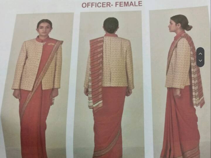 सर्दियों के लिए भी पूरा ड्रेस कोड सेम होगा, सिर्फ ऊपर से गोल्डन कलर की फुल स्लीव की जैकेट होगी. जैकेट पर कुछ डिजाइन बनाया गया है बाकि जैकेट बंद गले की होगी.