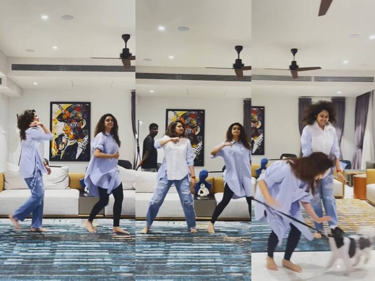 keerthy suresh dances with priya atlee for jawan movie song chaleya watch video Keerthy Suresh: அட்லீ மனைவி பிரியாவுடன் ‘ஜவான்’ பாடலுக்கு ஜாலி டான்ஸ்.. கீர்த்தி சுரேஷூக்கு ஃபயர் விடும் நெட்டிசன்கள்!