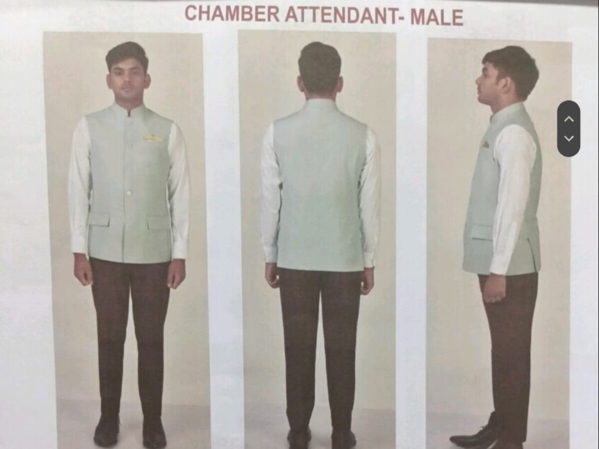 Watch: Staff posted at New Parliament Building get new uniform ahead of  special session