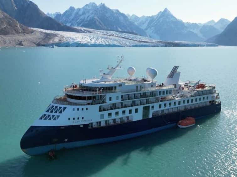 Ocean Explorer Cruise Luxury Ship Stuck In Greenland After It Run Aground Alpefjord National Park Greenland Capital Nuuk Luxury Cruise Liner 'Ocean Explorer' Stuck In Greenland After Running Aground