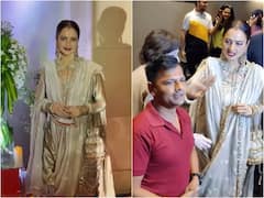 Rekha Playfully Gives Fan A Slap After Posing With Him; Watch The Viral Clip