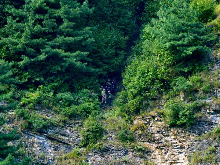 The encounter is taking place at Gadole in Kokernag area of Anantnag district. Jammu and Kashmir Police said it has 'encircled' two Lashkar-e-Toiba terrorists. (Source: PTI)