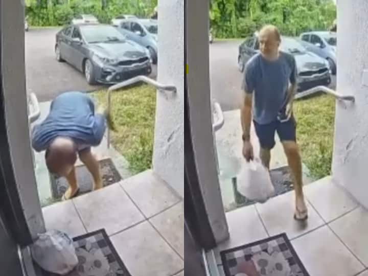 Florida Delivery Boy Spitting On Food Order After Receiving Low Tip Watch Viral Video क्या आप भी ऑनलाइन ऑर्डर करते हैं खाना? तो पहले देख लें ये 'घिनौनी' VIDEO, घूम जाएगा माथा