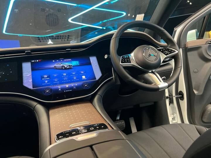 Built on a dedicated electric platform, the EQE features a flat floor design, optimizing interior space and overall packaging. (Image Source: Somnath Chatterjee)