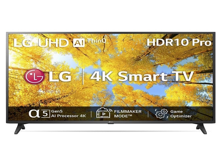 LG (55 inches) 4K Ultra HD Smart LED TV : ये स्मार्ट टीवी 49,990 रुपये में खरीदी जा सकती है. एलजी के इस टीवी में गूगल वॉइस असिस्टेंस, अलेक्सा, एप्पल एयरप्ले और Netflix, Prime Video, Zee5 जैसे OTT प्लेटफॉर्म का एक्सिस मिलता है.