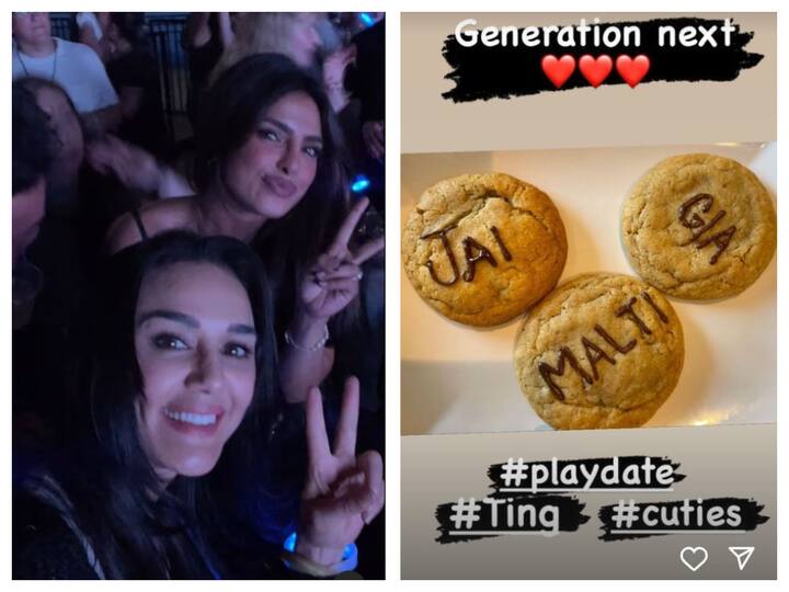 Priyanka Chopra and Preity Zinta's children Malti, Jai, and Gia had a playdate. Both the actresses took to Instagram to share pictures.