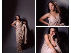 Ahsaas Channa Oozes Elegance In A Shimmery Saree