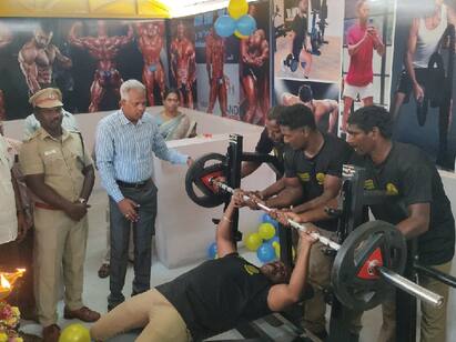 Jail Police Gym: Opening of Staff Gym at Salem Central Jail. Jail Police Gym: சேலம் மத்திய சிறையில் பணியாளர்கள் உடற்பயிற்சி நிலையம் திறப்பு!