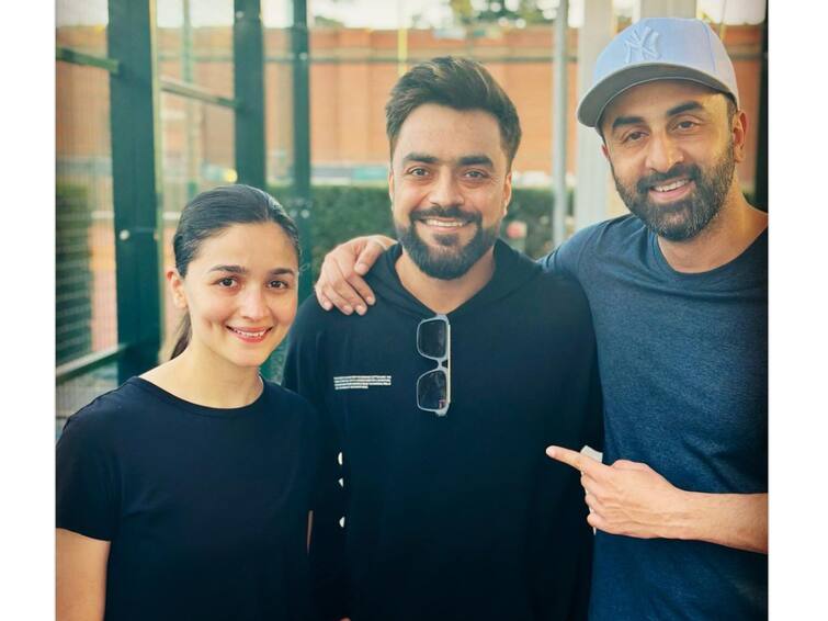 Afghan Cricketer Rashid Khan Meets Ranbir Kapoor-Alia Bhatt In New York - See Pic Afghan Cricketer Rashid Khan Meets Ranbir Kapoor-Alia Bhatt In New York - See Pic