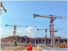 Ayodhya Ram Mandir: राम मंदिर के ग्राउंड फ्लोर की सामने आई तस्वीरें, पत्थर के स्तंभ पर दिखी आकर्षक नक्काशी