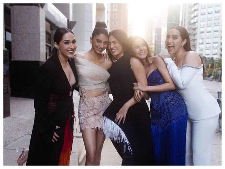 Thank You For Coming' cast, Bhumi Pednekar, Shehnaaz Gill, Kusha Kapila, Dolly Singh, Shibani Bedi, are in Toronto for the Gala World Premiere of the film at the Toronto International Film Festival.