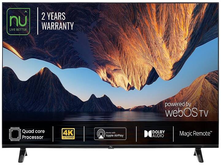 Nu (65 inch) WebOS Series 4K Ultra HD Smart LED TV : इस स्मार्ट टीवी को आप केवल 48,990 रुपये में खरीद सकते हैं, जिसमें आपको गामा सिनेमा मोड, एआई वॉइस असिस्टेंस और Miracast फेसिलिटी मिलेगी.