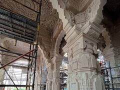 Ayodhya Ram Mandir: राम मंदिर के खंबों पर दिखी बारीक नक़्क़ाशी, सामने आईं ग्राउंड फ्लोर की बेहद भव्य तस्वीरें