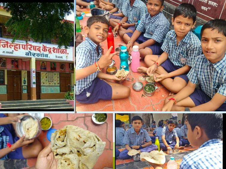 sangli news Bhakri Day celebrated at Borgaon ZP School in Sangli District Sangli News : फास्टफूड नको आई, मला भाकरी हवी डब्यात; सांगली जिल्ह्यातील बोरगाव झेडपी शाळेत साजरा होतो 'भाकरी डे'