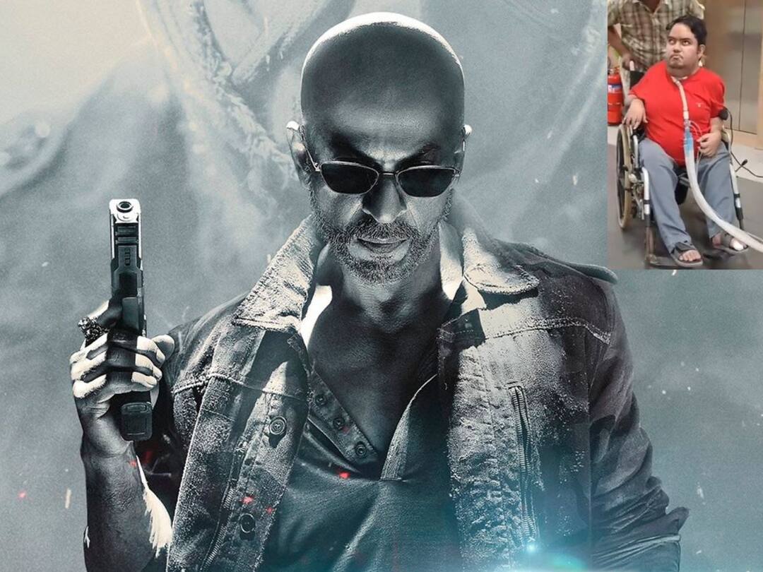 Shah Rukh Khan's diehard fan Anees farooqi who is physically challenged guy watching Jawan on Ventilator డై హార్డ్ ఫ్యాన్ అంటే ఇతనే - వెంటిలేటర్‌తో థియేటర్‌కు వచ్చి 'జవాన్' సినిమా చూసిన వీరాభిమాని!