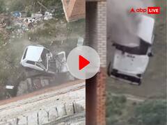 कार से एक बिल्डिंग से दूसरी बिल्डिंग पर छलांग लगाने का स्टंट कर रहा था शख्स! हुआ हादसा, देखें VIDEO