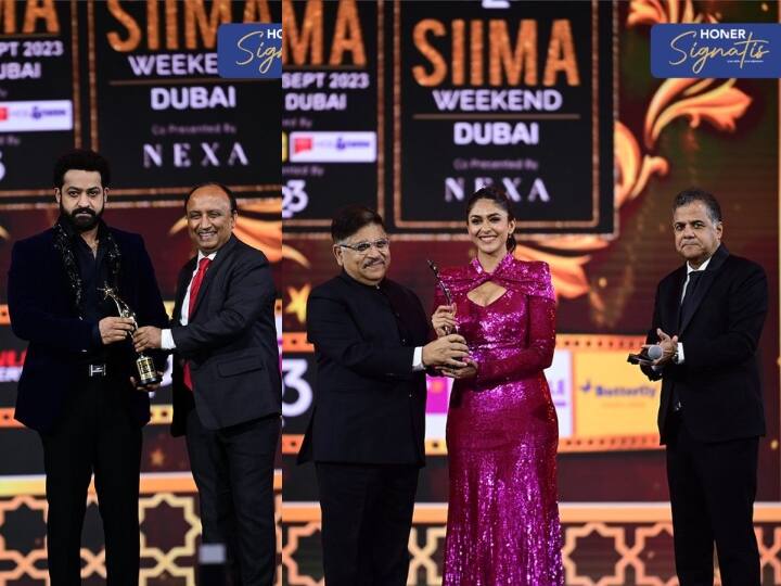 SIIMA Awards 2023 full winners list jr NTR to mrunal thakur got awards SIIMA Awards 2023: ஜூனியர் NTR முதல் மிருணாள் தாக்கூர் வரை... சைமா (SIIMA) விருதுகளை தட்டிய தூக்கிய பிரபலங்கள்..!