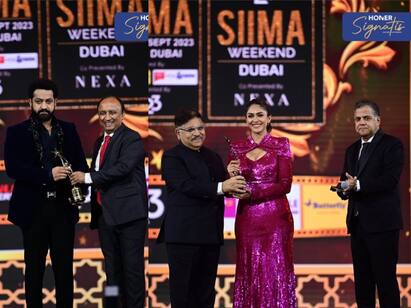 SIIMA Awards 2023 full winners list jr NTR to mrunal thakur got awards SIIMA Awards 2023: ஜூனியர் NTR முதல் மிருணாள் தாக்கூர் வரை... சைமா (SIIMA) விருதுகளை தட்டிய தூக்கிய பிரபலங்கள்..!
