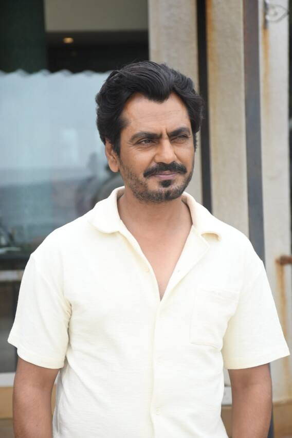 'Haddi' Promotion: Actor Nawazuddin Siddiqui captured on camera with the director during the promotion of 'Haddi' in Juhu.
