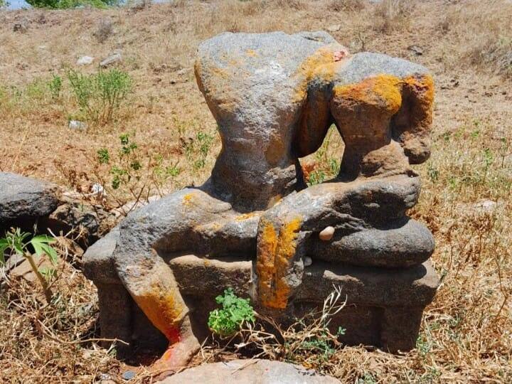Rare 'Artha Lakshmi Narayan Sculpture' - 800 year old stone found Madurai: ‘அர்த்த லட்சுமி நாராயணர் சிற்பம்’  -  கண்டறியப்பட்ட800 ஆண்டுகால பழமையான கற்சிலை!