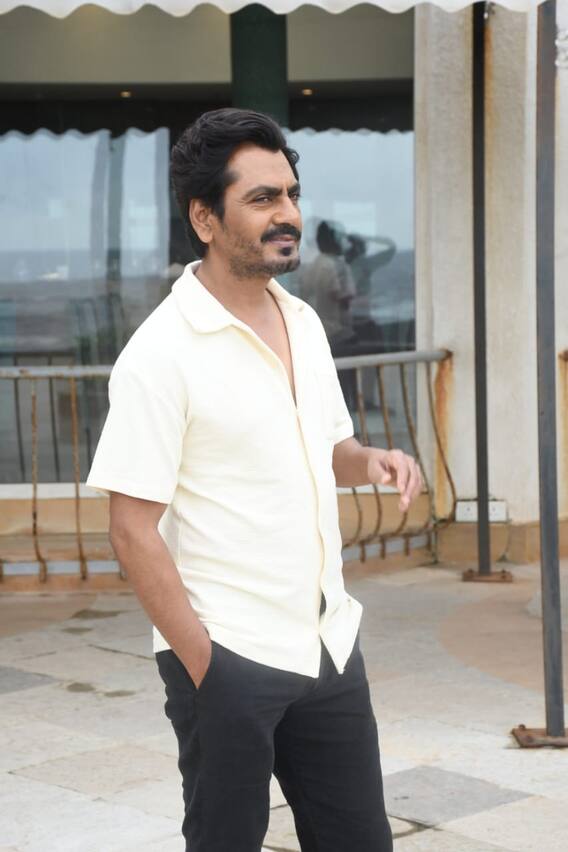 'Haddi' Promotion: Actor Nawazuddin Siddiqui captured on camera with the director during the promotion of 'Haddi' in Juhu. 'Haddi' Promotion: Actor Nawazuddin Siddiqui captured on camera with the director during the promotion of 'Haddi' in Juhu.