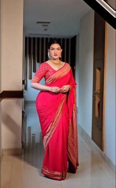 Honey Rose Photo: રેડ સાડીમાં હની રોઝે બતાવી કાતિલ અદા, તસવીરો પરથી નહીં હટે નજર