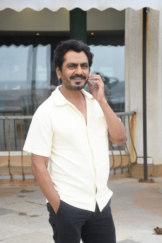 'Haddi' Promotion: Actor Nawazuddin Siddiqui captured on camera with the director during the promotion of 'Haddi' in Juhu. 'Haddi' Promotion: Actor Nawazuddin Siddiqui captured on camera with the director during the promotion of 'Haddi' in Juhu.