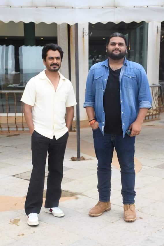 'Haddi' Promotion: Actor Nawazuddin Siddiqui captured on camera with the director during the promotion of 'Haddi' in Juhu. 'Haddi' Promotion: Actor Nawazuddin Siddiqui captured on camera with the director during the promotion of 'Haddi' in Juhu.