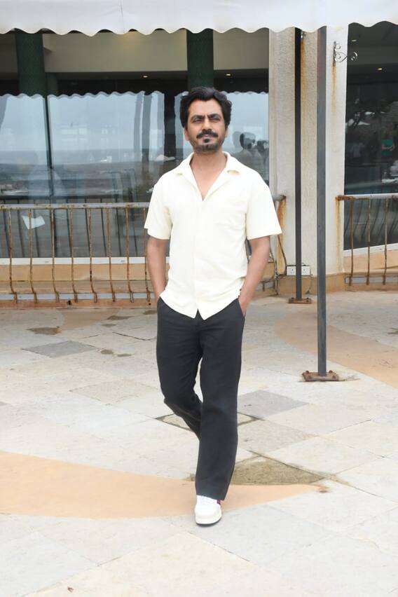 'Haddi' Promotion: Actor Nawazuddin Siddiqui captured on camera with the director during the promotion of 'Haddi' in Juhu. 'Haddi' Promotion: Actor Nawazuddin Siddiqui captured on camera with the director during the promotion of 'Haddi' in Juhu.