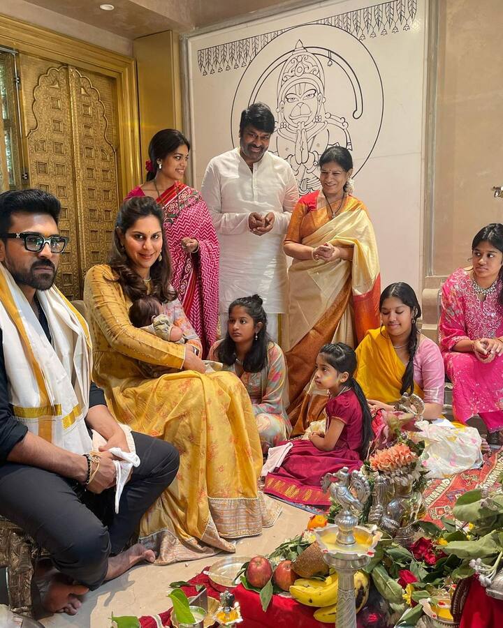 தங்கள் குழந்தை க்ளின் காராவுடன் முதல் விநாயகர் சதுர்த்தியை கொண்டாடி உள்ளனர்.