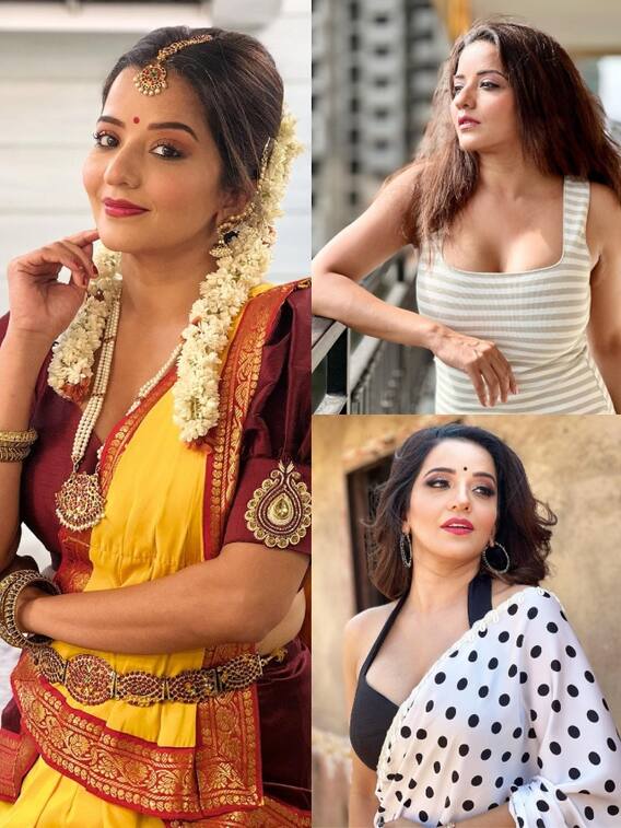 तीज पर मोनालिसा ने बिखेरा जादू, दुल्हन सी सजीं