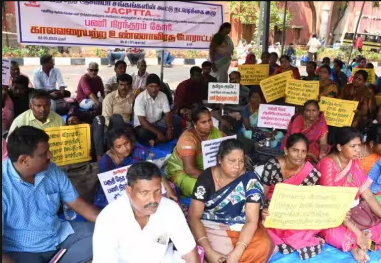 Indefinite hunger strike until removal of basic pay disparity: Intermediate teachers agitation அடிப்படை ஊதிய முரணை நீக்கும் வரையில் காலவரையற்ற உண்ணாவிரதம்: இடைநிலை ஆசிரியர்கள் இயக்கம் அறிவிப்பு